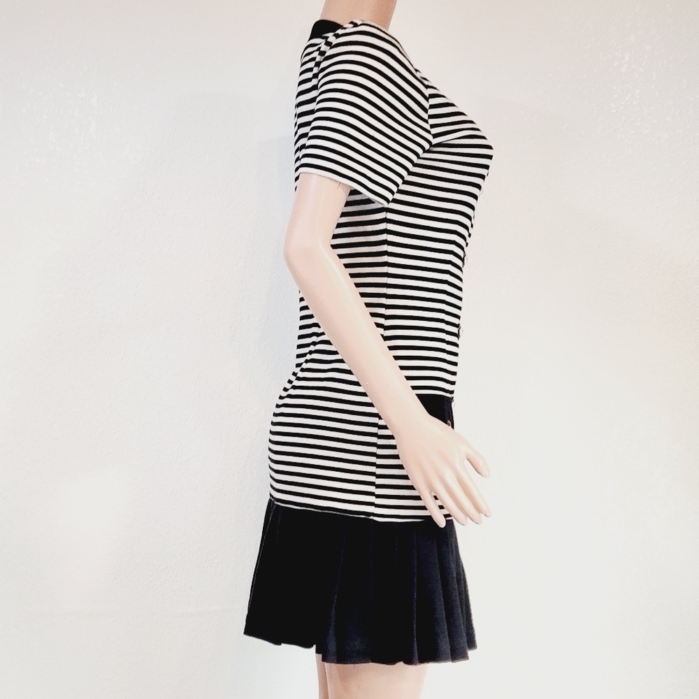 David Benjamin Vintage Navy/White Button Front Dress Sz M - Picture 11 of 15